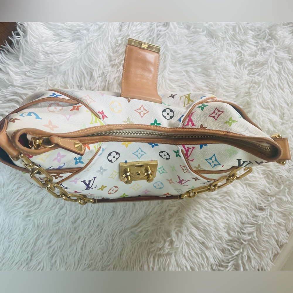 🏆LV Takashi Murakami Chrissie MM multicolor bag, Brass chain straps Limited Edt - Picture 12 of 14